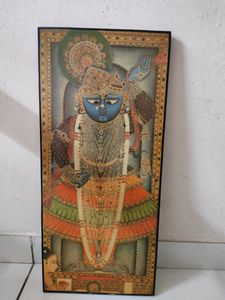 Beautiful Shreenathji wooden Frame..