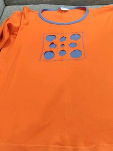 Orange Cutout Tee
