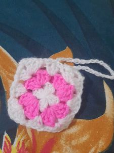 Handmade Crochet Flower Granny Square Ornament