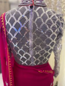 Elegant Pink ready to wear Saree