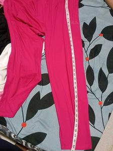 Combo Of Pink Legging And Plazzo