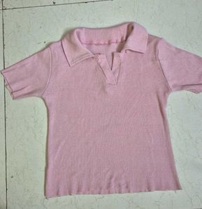 Cute Pink Crop Top Streachable