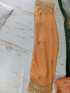 Peach Kurta garara Set