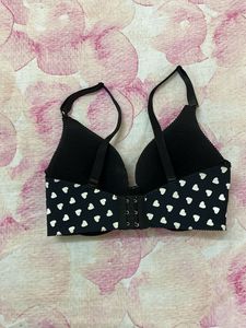 Heart Print Bra