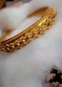 Gold Tone Bangle Single Piece Wear In Saree &#39;Kurt