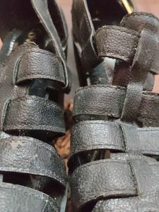 Black Catwalk Gladiator Heels