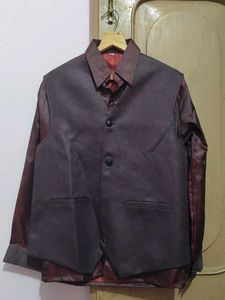 Brown Waistcoat &amp; Shirt Set
