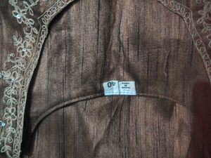 Brown Embellished Kurta