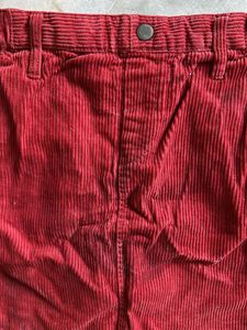 UNiQLO Stylish Red Corduroy Mini Skirt &amp;Top