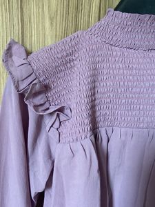 Lavender Ruffle Top