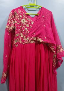 Pink Ethnic Long Gown
