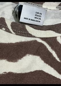 Zebra Stripes Fitted Crop Top For Girls