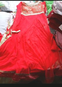 Beautiful Partuly Anarkali Gown Dress