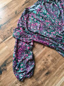 Zara Floral slightly glittered dress