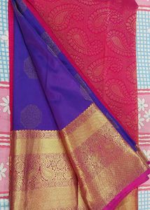Pink & Purple Silk Saree