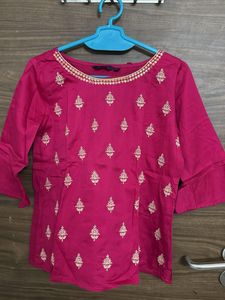 Pink Embroidered Top