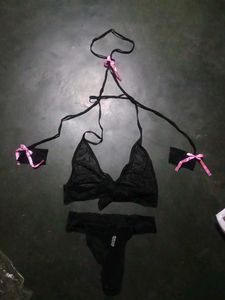 Lingerie 2 Pcs Fishnet, Wetlook See Through