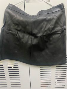 Black Leather Mini Skirt measured and for clubs an
