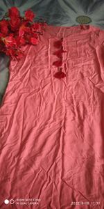 peach kurta And Pink Kurt