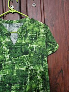 Green Printed Dress