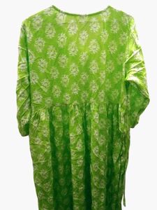 Lime Green Floral Dress