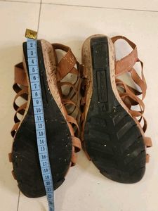 Tan Strappy Heels - UK Size 6