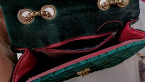 Green Velvet Shoulder/Sling  Bag