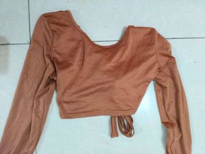 sexy long sleeve top for women (maroon)