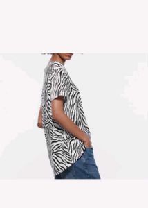 Zara Zebra Animal Print T Shirt