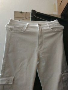 White Cargo Pants