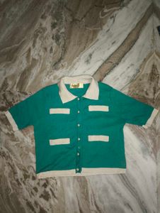 Striped Green Polo T-Shirt