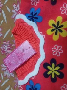 Soft Floral Print Sweater For Kids