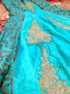 Teal Embroidered Kurta