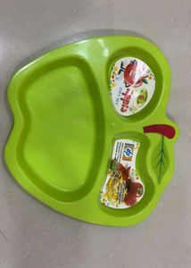 Green Apple Shaped Divided Plate