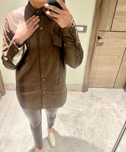 Leather Shirt With Belt