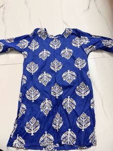 Printed Blue Kurta xs size good quality unused