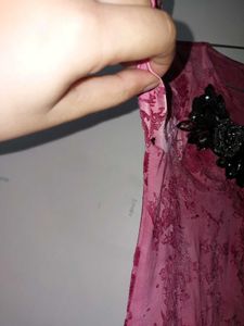 Mauve Velvet Dress