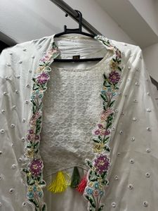 Indo Western Crop Top With Shrug And Garara