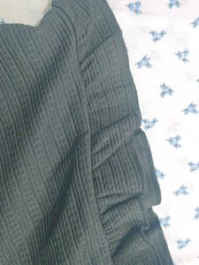 Shein Black Ruffle Shorts