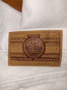 Vintage &#39;Jinglers&#39; White Denim