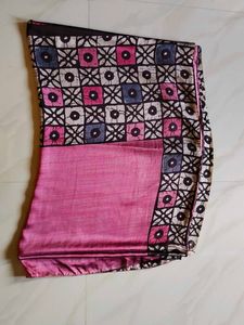 Beautiful 😍 rose 💕💕 colour saree😘