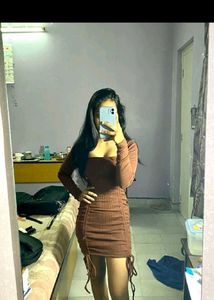 💥 Diwali offer💥 Brown Bodycon Mini Dress