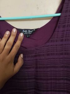 Purple Square Neck Dress