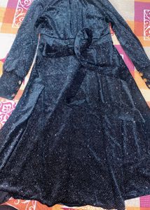 Black shimmer A-line Dress