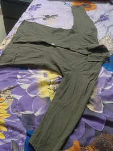 Vintage Olive Green Peplum Jacket