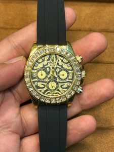 ROLEX TIGER PRINT PREMIUM MENS SILICONE BELT WATCH