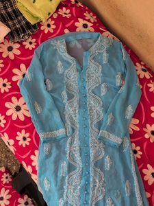 Elegant Blue Embroidered Kurta