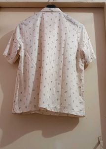 Paisley Print Button-Up Blouse