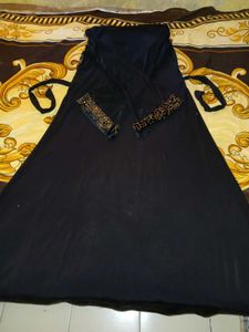 Abaya Orange Stone Work