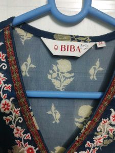 Biba Embroidered Blue Kurta